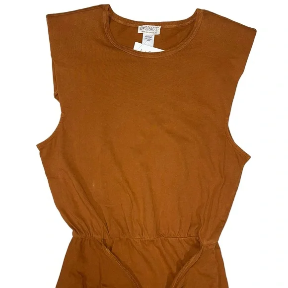 L Space Mini Dress Jesse Twist Front Sleeveless Cotton Jersey Knit Sz Small NEW - Picture 8 of 15